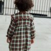 Red/Green Check Long Sleeve Collar Dress