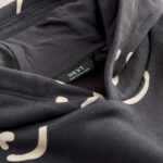 Black/White Long Sleeve Printed Hoodie