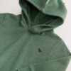 Khaki Green Textured Jersey Dino Spikes Hoodie