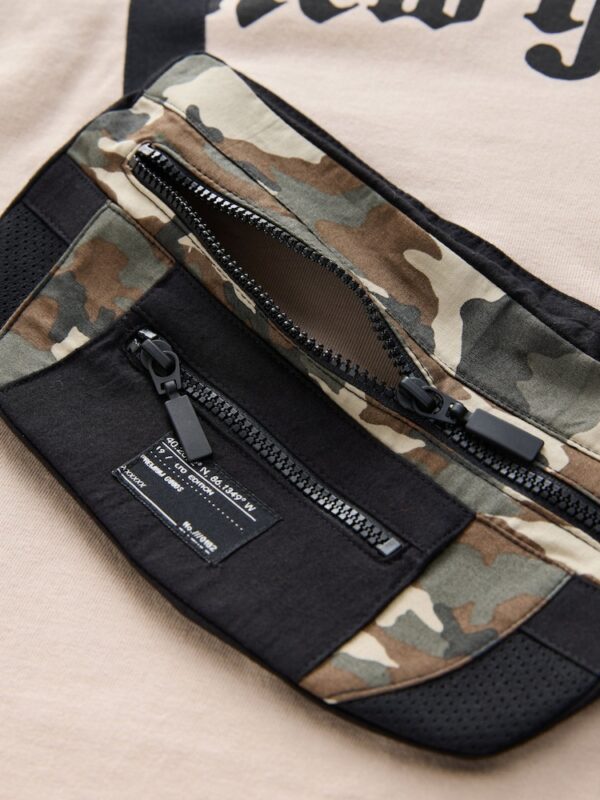 Stone/Camo Bag Pocket Short Sleeve T-Shirt