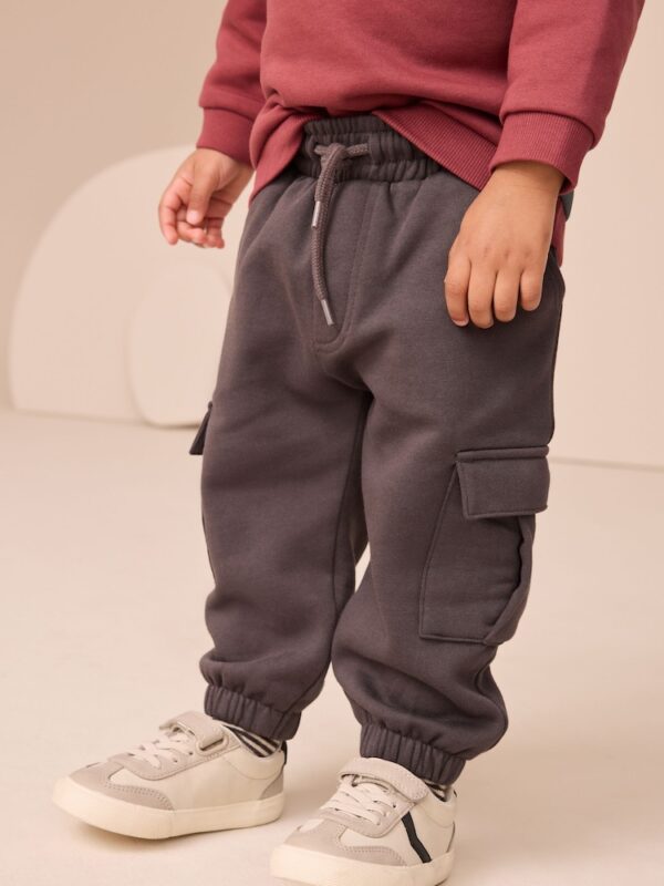 Burgundy Red Sweatshirt and Utility Joggers Set