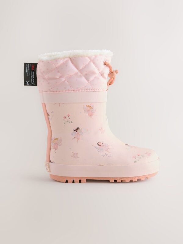 Fairy Pink Thinsulate Lined Cuff Wellies