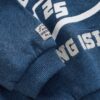 Navy Blue Marl Long Sleeve Printed Hoodie