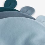 Mid Blue Baby 100% Cotton Beanies 3 Pack