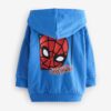Blue/Red Spider-Man Zip Through 100% Cotton Hoodie