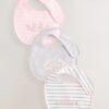 Pink/Grey Baby Bibs 3 Pack