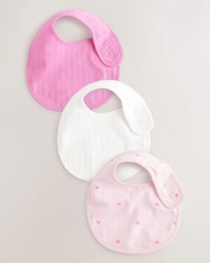 Pink Baby Bibs 3 Pack