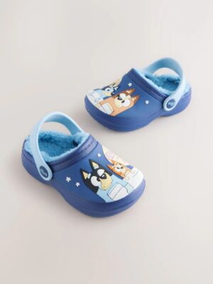 Bluey Navy Lined Slipper Clogs