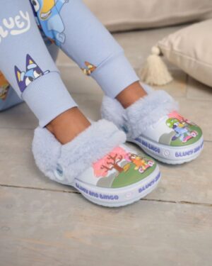 Blue Bluey Cosy Lined Slipper Clogs