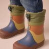 Blue/Green Colourblock Thermal Thinsulate™ Lined Cuff Wellies