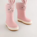 Pink Bunny Thinsulate Lined Cuff Wellies