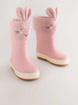 Pink Bunny Thinsulate Lined Cuff Wellies