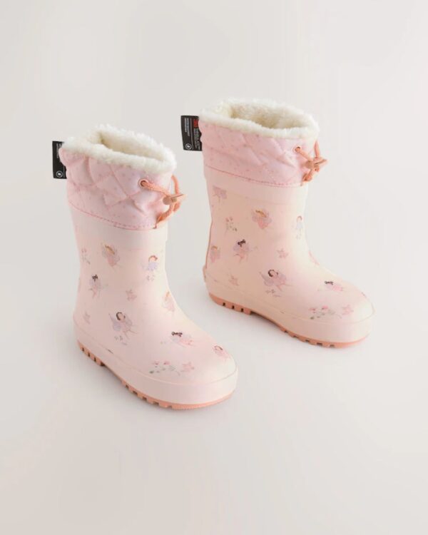 Fairy Pink Thinsulate Lined Cuff Wellies