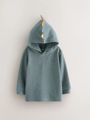Textured Jersey Dino Spikes Hoodie