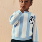 Light Blue Knitted Crew Neck Jumper