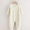 Grey Milk Fleece Baby Sleepsuit