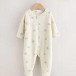 Grey Milk Fleece Baby Sleepsuit