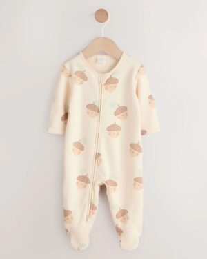 Neutral Baby Two Way Zip Fleece Lined Sleepsuit