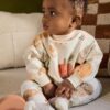 Orange Autumnal Sweatshirt and Leggings Baby Set