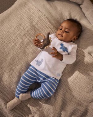 Blue Dino Baby T Shirt and Legging Set