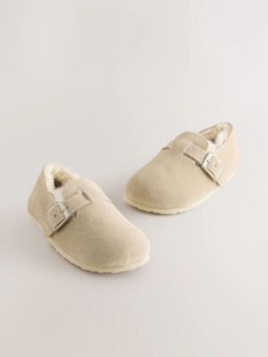 Tan Brown Leather Clog Shoes