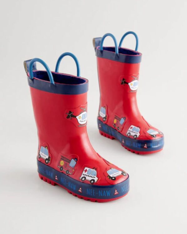 Red Transport Handle Pull On Wellies