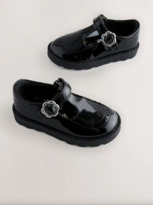 Black Patent T-Bar School Shoes