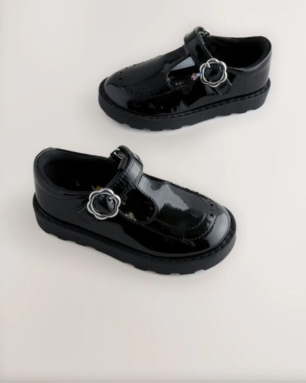 Black Patent T-Bar School Shoes