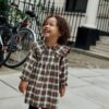 Red/Green Check Long Sleeve Collar Dress