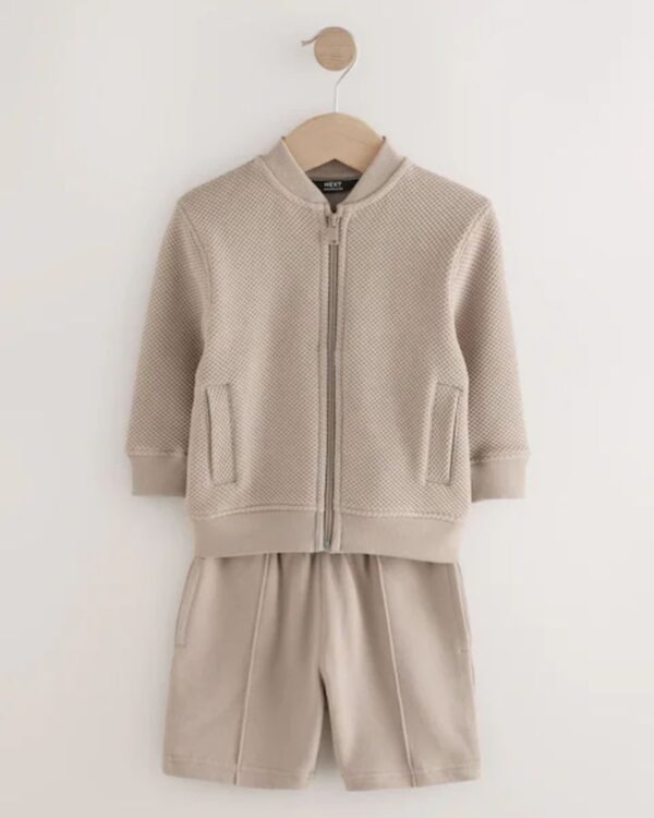 Jersey Bomber Jacket and Shorts Set