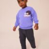 Lilac Purple Sweatshirt and Utility Joggers 2 Piece Set