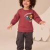 Burgundy Red Sweatshirt and Utility Joggers Set