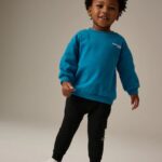 Teal Blue/Black Utility Sweatshirt and Super Skinny Joggers Set