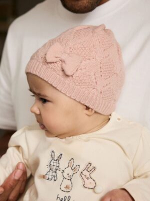 Pink Crochet Knitted Baby Hat