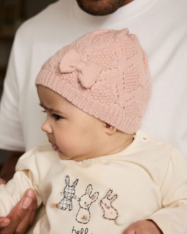 Pink Crochet Knitted Baby Hat