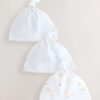 White Baby Tie Top Hats 3 Pack