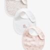 Pink Baby 100% Cotton Bibs 3 Pack