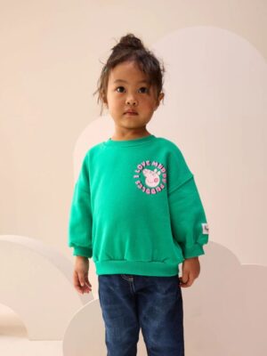 Green Peppa Pig Crew Neck Sweatshirt
