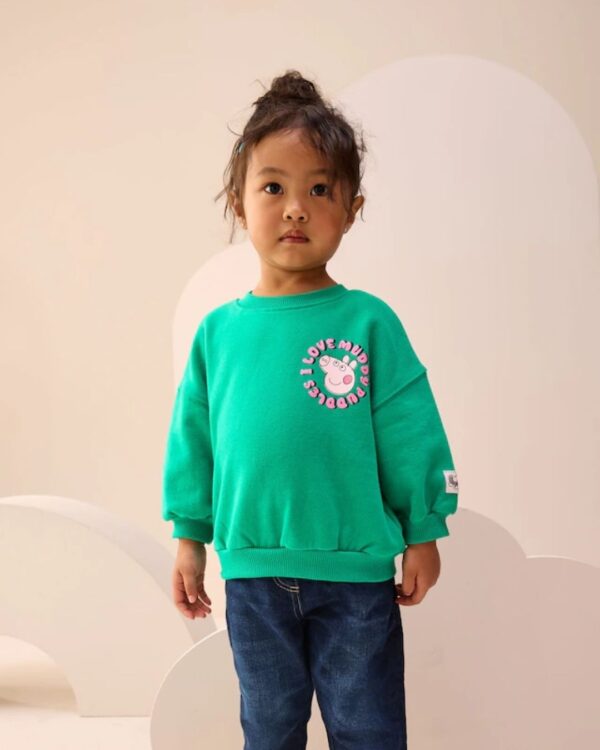 Green Peppa Pig Crew Neck Sweatshirt