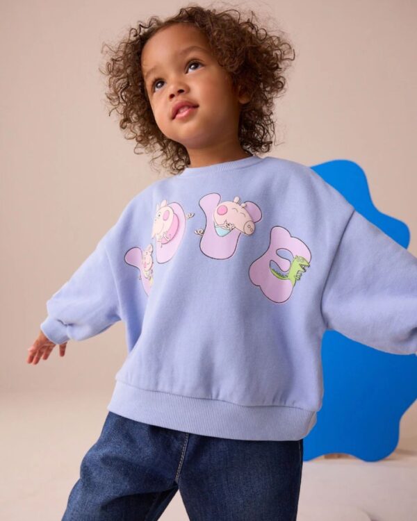 Blue Peppa Pig & Evie Pig Crew Neck Sweatshirt