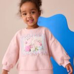Pink Peppa Pig & Evie Pig Crew Neck Sweatshirt
