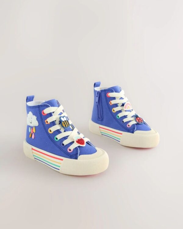 Blue Character Appliqué Standard Fit (F) High Top