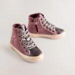 Purple Standard Fit (F) Star High Top Trainers