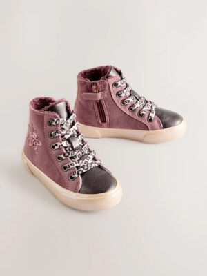 Purple Standard Fit (F) Star High Top Trainers
