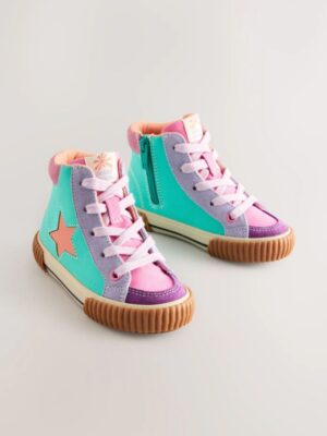 Multi Bright Star High Top Trainers
