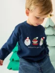 Navy Blue Knitted Christmas Jumper