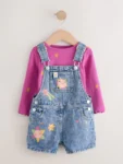 Denim Cosmic Dungarees Set