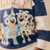 White/Blue Stripe Bluey Crew Neck Cotton Sweatshirt