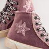 Purple Standard Fit (F) Star High Top Trainers