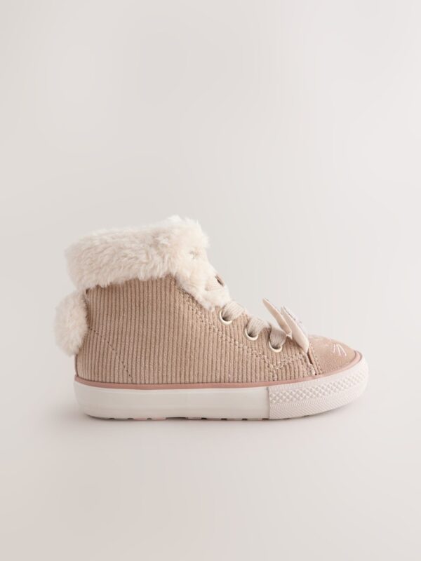 Neutral Bunny Standard Fit (F) Character High Top Trainers